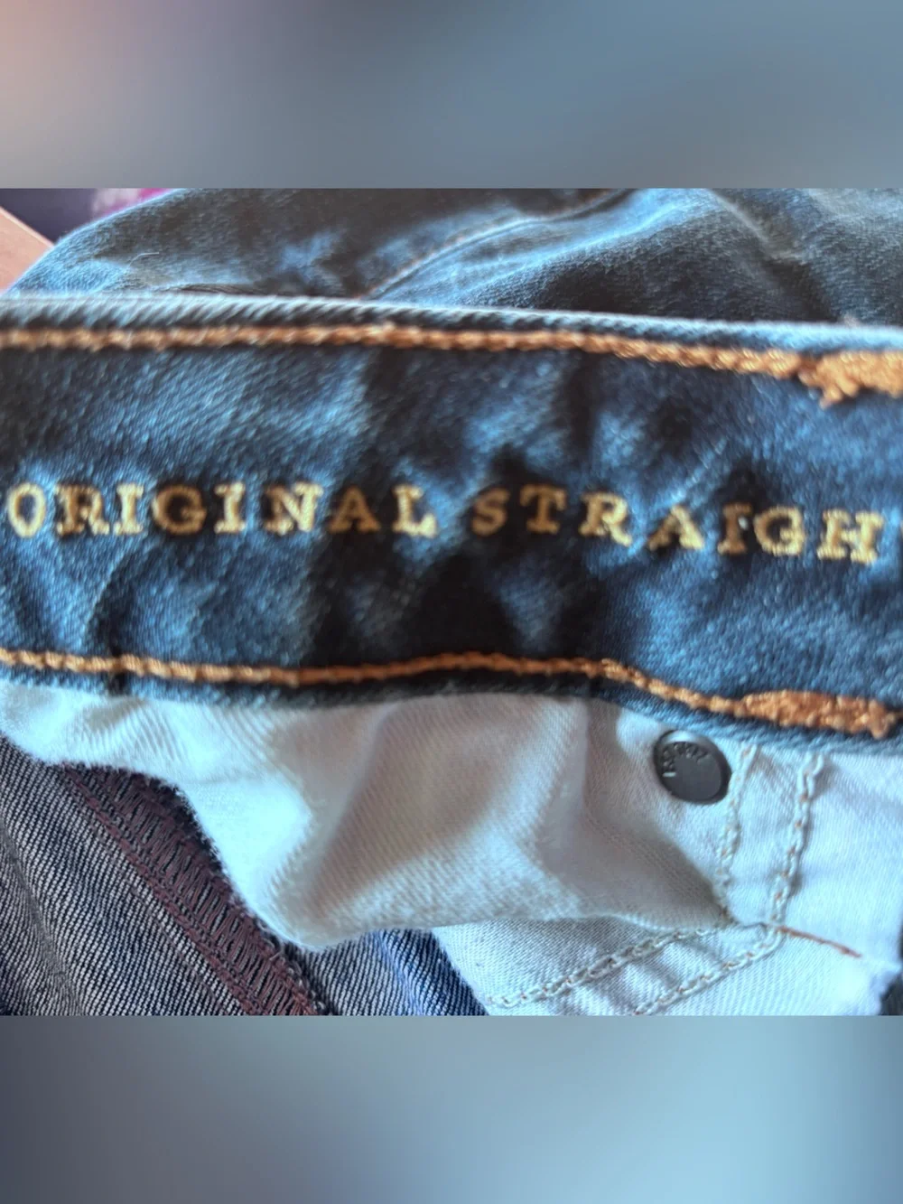 Trendy American Eagle 34 X 34 Original Straight Extreme Flex 4 Fade Whisking